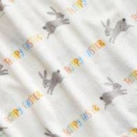 Hoppy Easter Throw Blanket Cream - Picture 2 of 3